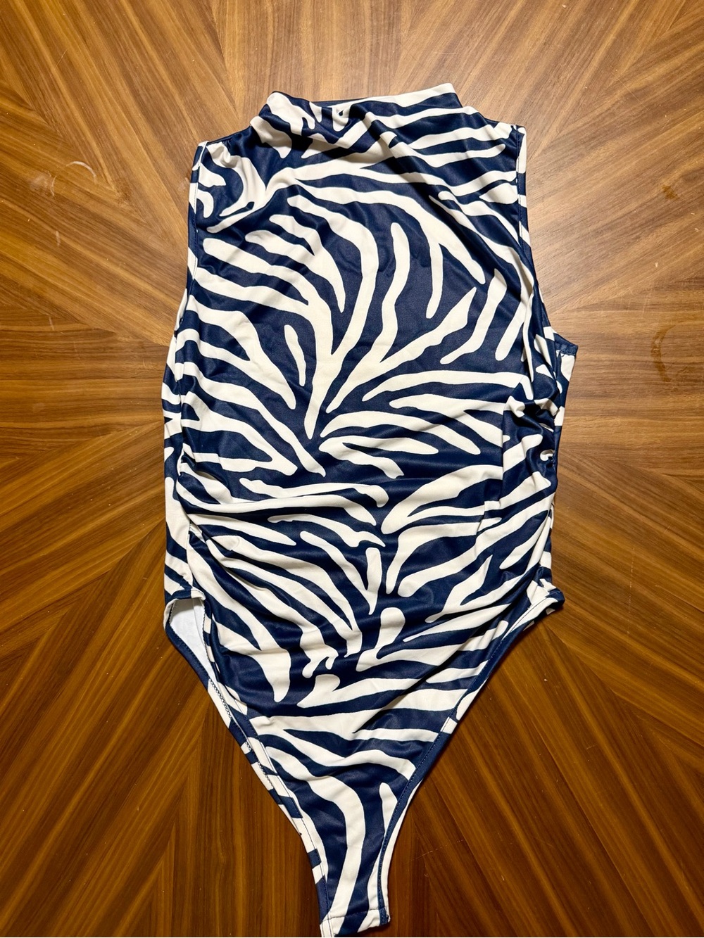 SHEIN Navy and White Zebra-Print Kids One-Piece